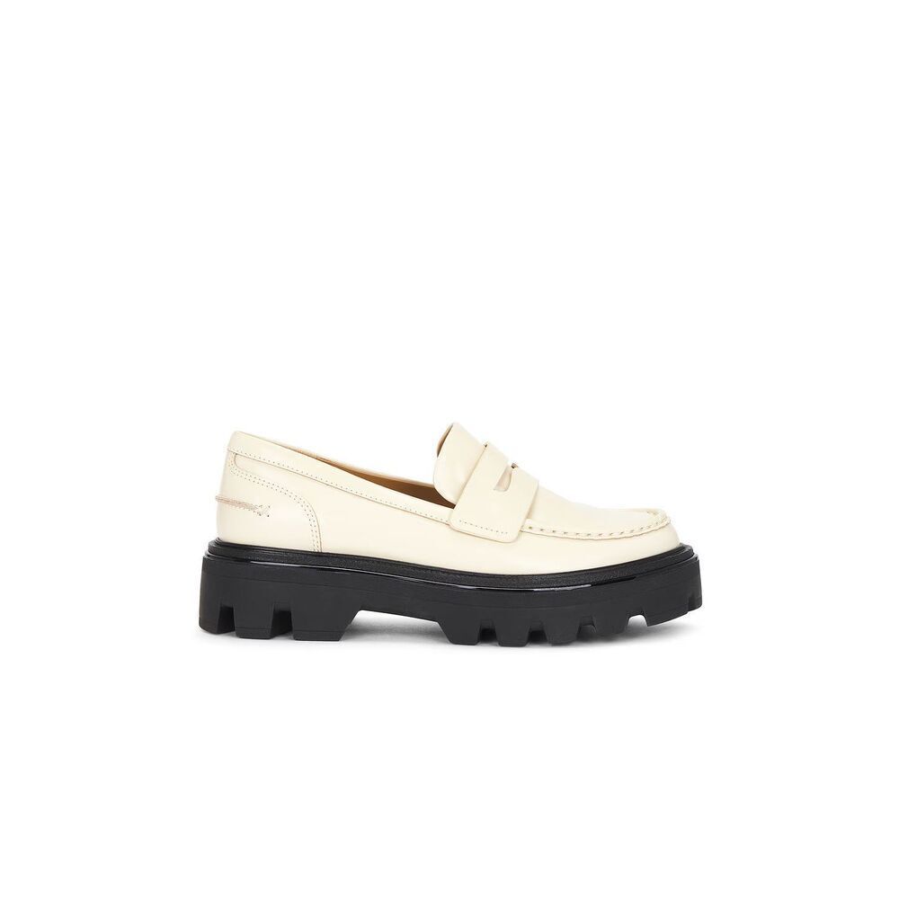 NEW rag & bone Quinn Leather Lug Loafer in Greige EU 40 US 10